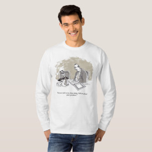 T-shirt blanc à manches longues Emo Eddy