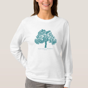 T-shirt Blanc à manches longues pour femmes de la péninsul