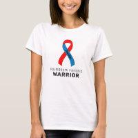 T-shirt blanc à ruban de fibrose pulmonaire
