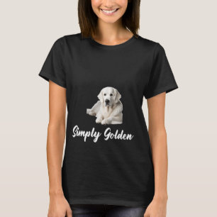 T-shirt Blanc Anglais Crème Golden Retriever Simply Golden