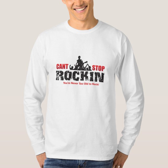 T-shirt Blanc - arrêt biseauté Rockin (Devant)