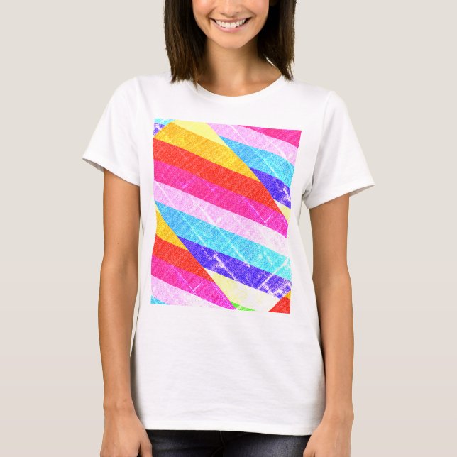T-shirt blanc aux couleurs (Devant)