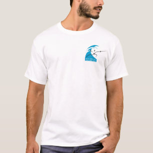 T-shirt blanc ; avant et dos de logo