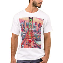 T-shirt blanc avec emblème de la ville Rose