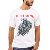 T-Shirt Blanc avec Impression Avant Grim Reaper Ed