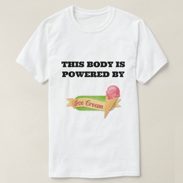 T-shirt blanc avec lettrage noir (Design devant)