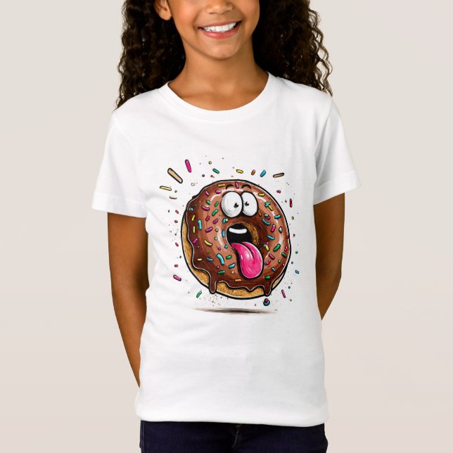 T-shirt blanc avec pépites de chocolat mignonnes s (Devant)