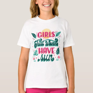 T-shirt blanc avec texte coloré