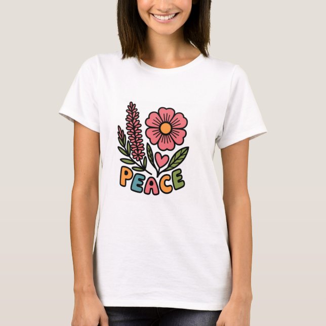 T-shirt blanc belle conception avec la place de fl (Devant)