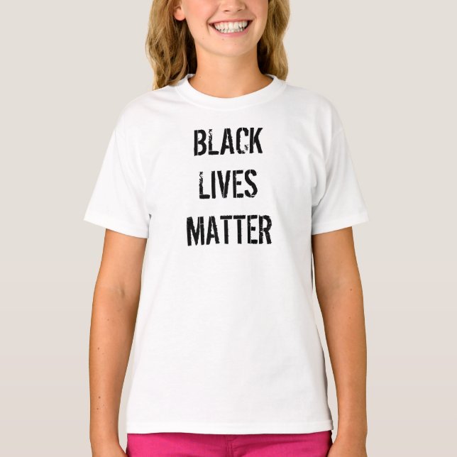 T-shirt blanc Black Lives Matter | Enfants (Devant)