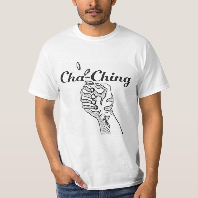 T-shirt Blanc Cha-Ching (Devant)