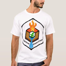T-Shirt blanc Charbon de bois désactivé