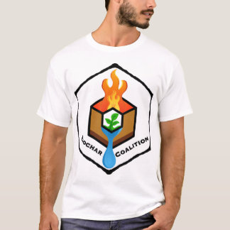 T-Shirt blanc Charbon de bois désactivé