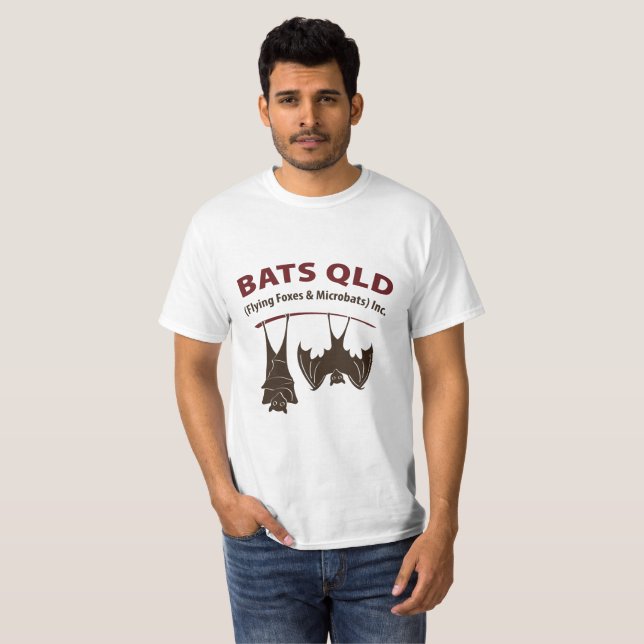 T-shirt blanc de base des battes QLD (Devant entier)