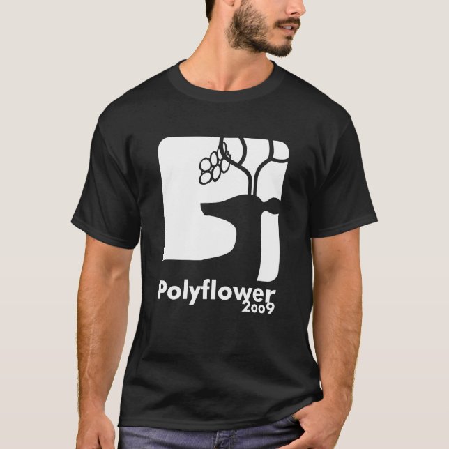 T-shirt Blanc de bière de cerfs communs - Polyflower 2009 (Devant)