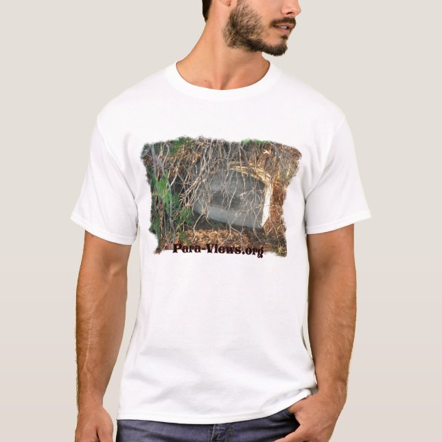 T-shirt Blanc de chemise de logo de Para-Vues (Devant)