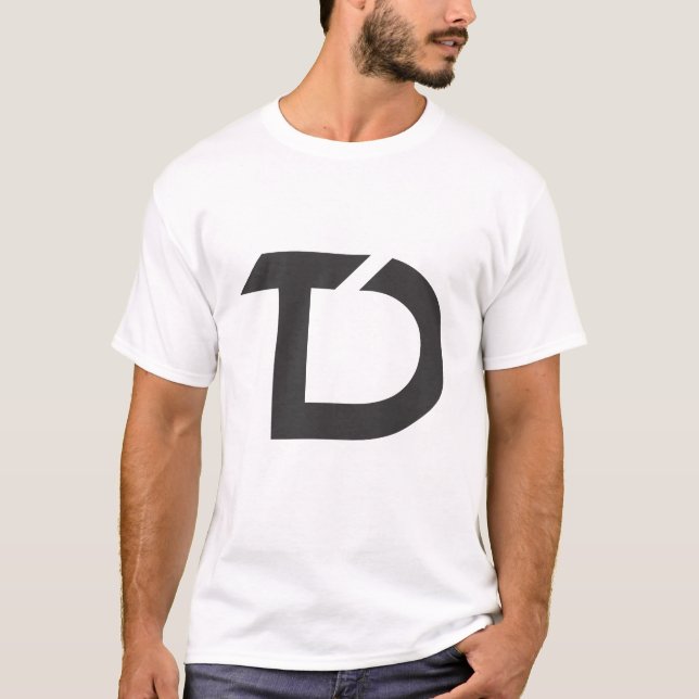 T-shirt Blanc de chemise de TechDiff (Devant)