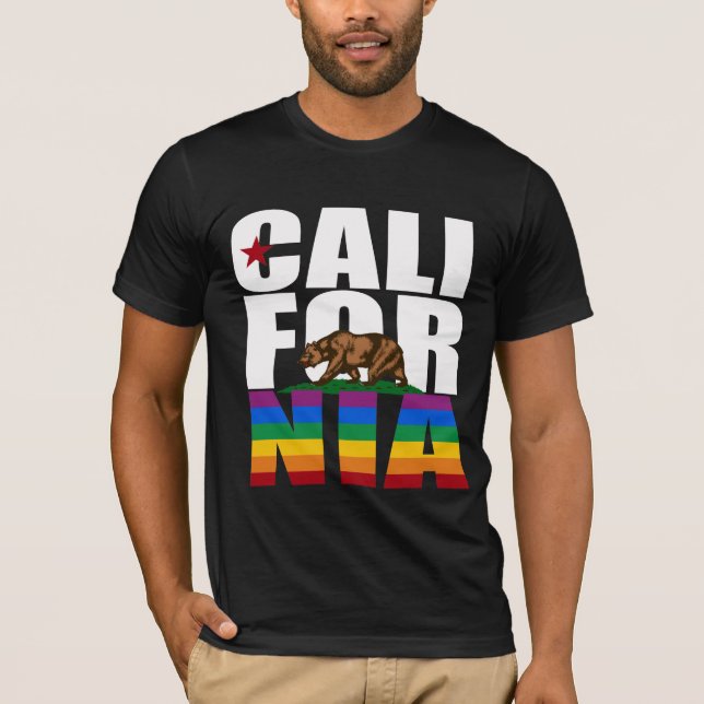 T-SHIRT BLANC DE FIERTÉ DE LA CALIFORNIE (Devant)