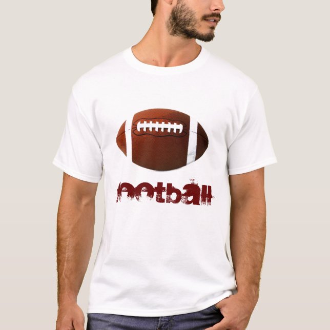T-shirt blanc de football pop art - Sports américa (Devant)