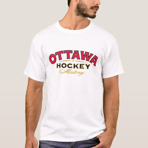 T-shirt blanc de hockey d'Ottawa