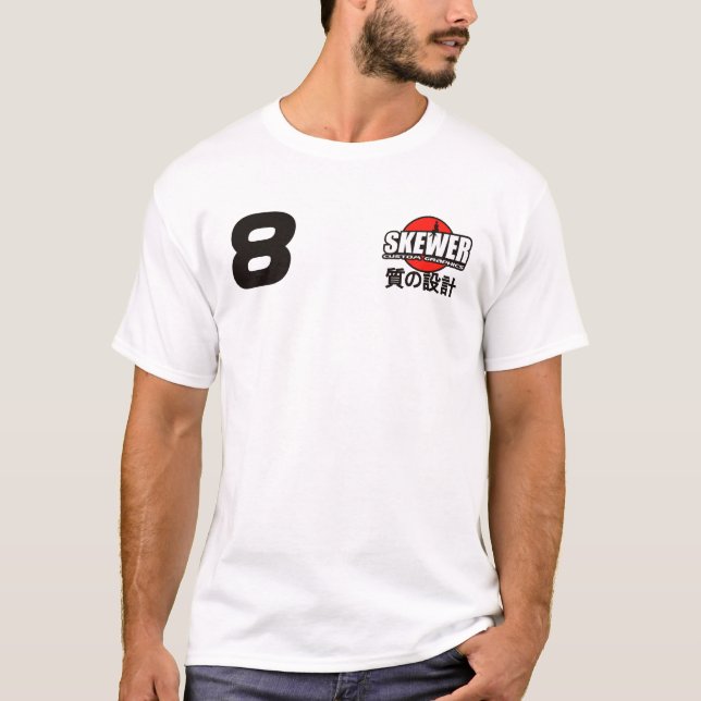 T-shirt Blanc de la brochette JDM (Devant)