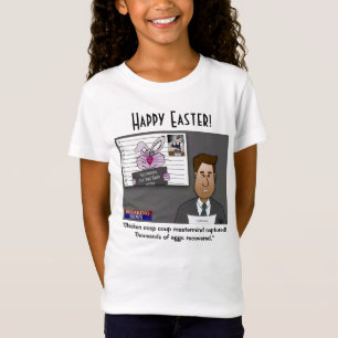 T-shirt blanc de la fille Mastermind Coup de Poule