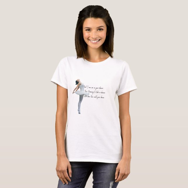T-shirt blanc de la série des minuscules danseurs (Devant entier)