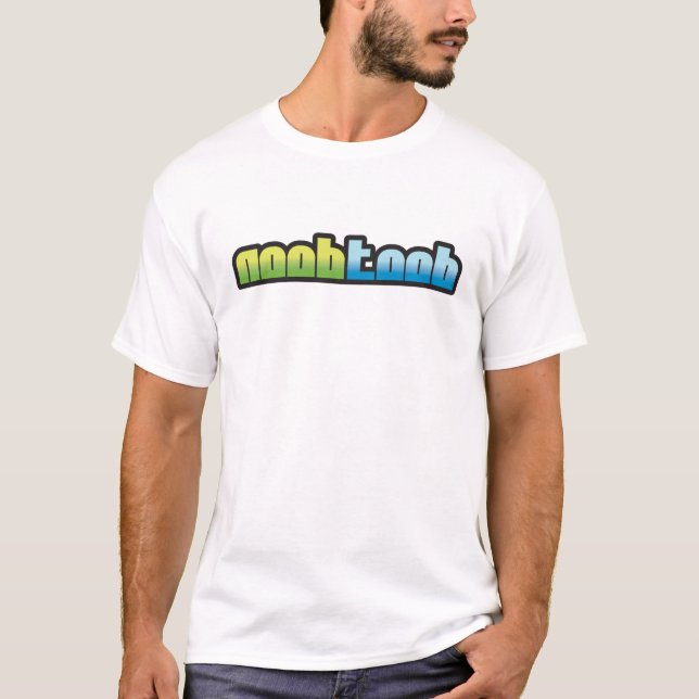 T-shirt Blanc de logo de NooBTooB (Devant)