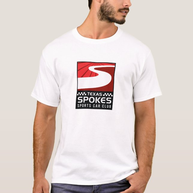 T-shirt blanc de logo de rais : Hommes (Devant)