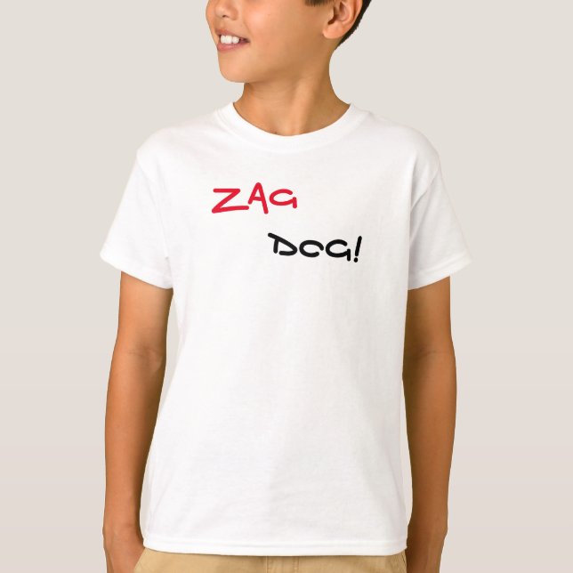 T-shirt blanc de marque Zag Chien (Devant)