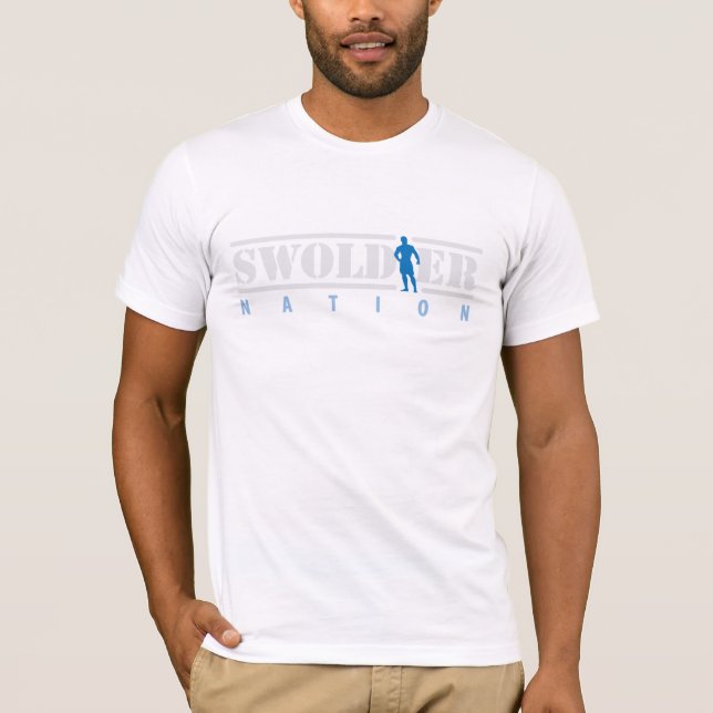 T-shirt blanc de nation de Swoldier (Devant)
