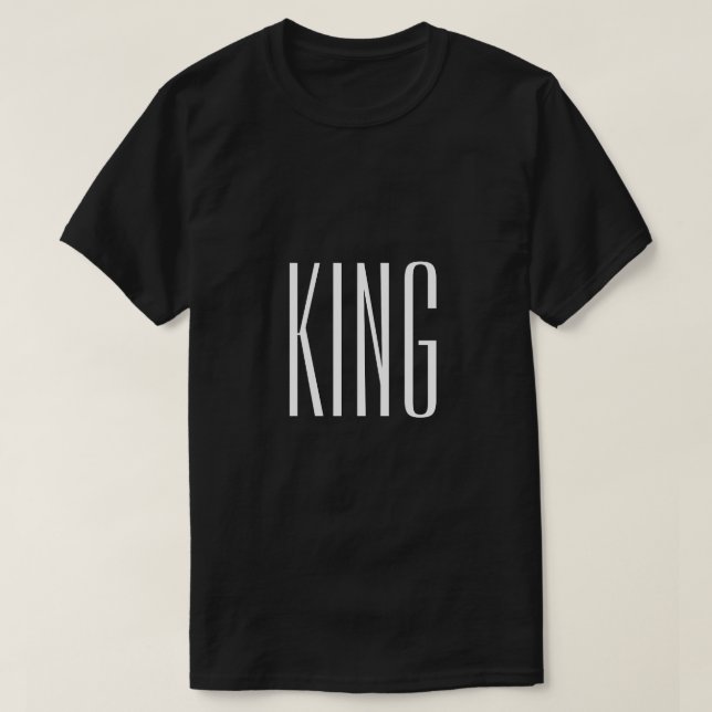 T-shirt blanc de noir des textes de lion (Design devant)