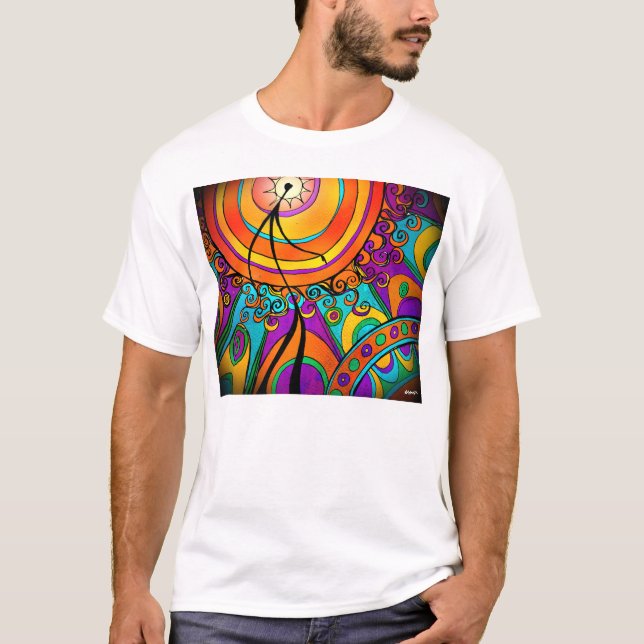 T-shirt blanc de promenade au soleil (Devant)