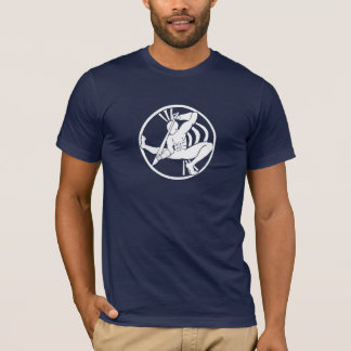 T-shirt Blanc de silhouette d'Ogum