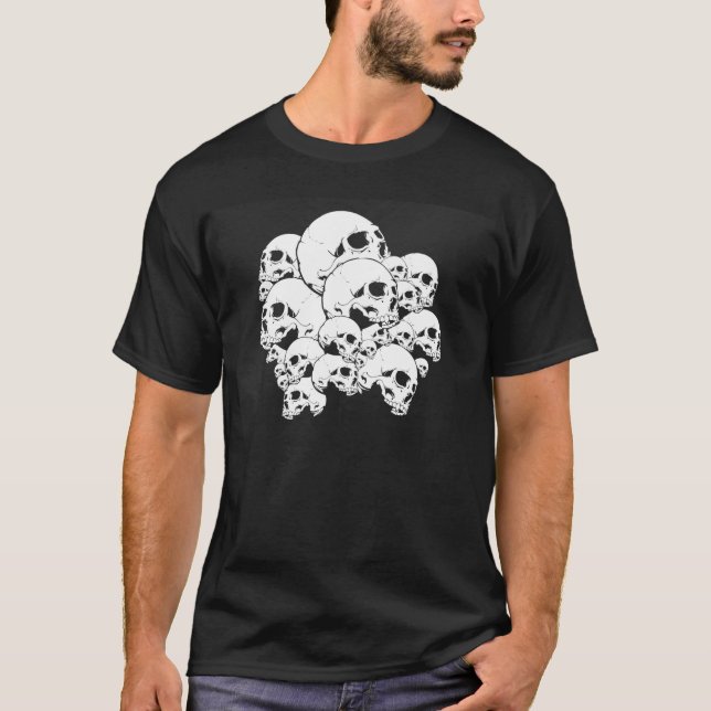 T-shirt blanc de skullz (Devant)