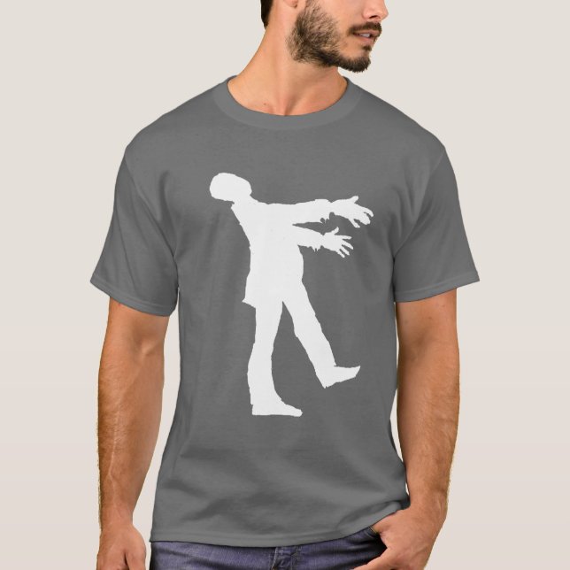 T-shirt blanc de zombi (Devant)