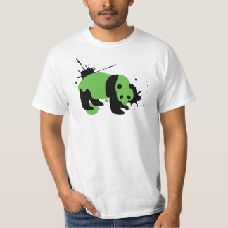 T-shirt Blanc d'éclaboussure de panda