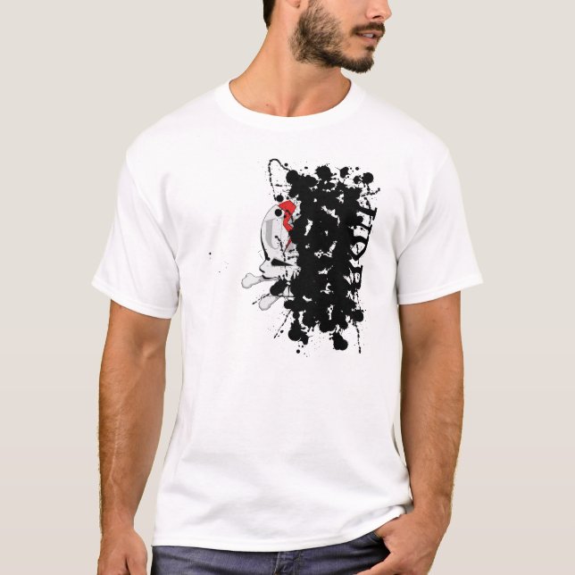 T-shirt blanc d'éclaboussure d'UDB (Devant)