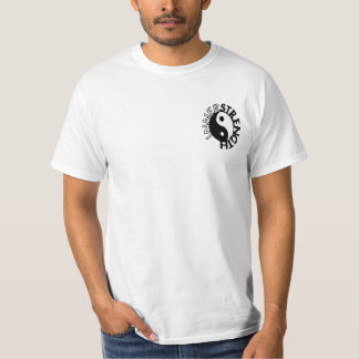T-shirt blanc d'innerstrength avec le logo noir