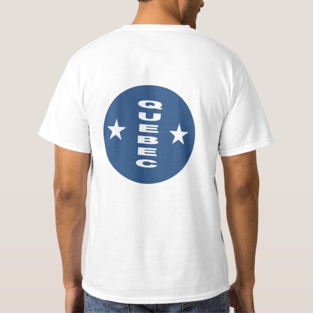 T-shirt blanc dos homme QUEBEC (Dos)
