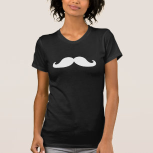 T-SHIRT BLANC DRÔLE DE LA MOUSTACHE %PIPE%