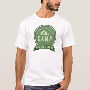 T-shirt blanc EN BOIS de MATIN de CAMP