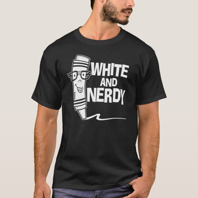 T-shirt Blanc et Nerdy (Devant)