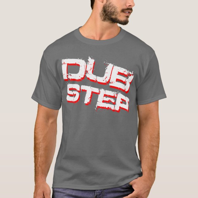 T-shirt Blanc et rouge de Dubstep (Devant)