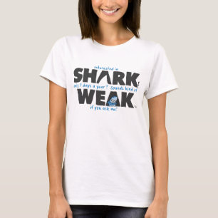 T-shirt blanc faible de requin