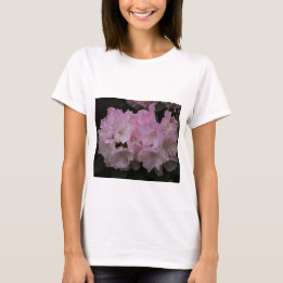 T-shirt blanc féminin aux élégantes fleurs roses