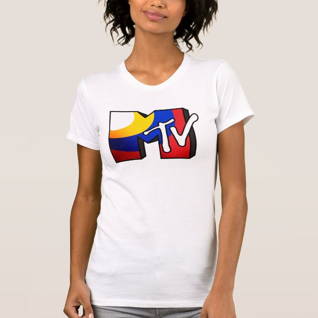 T-shirt blanc féminin MTV (Devant)