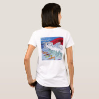 T-shirt blanc femme Surf Magnet dos