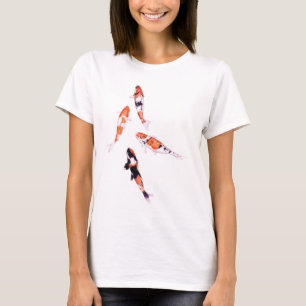 T-shirt blanc flottant de Koi