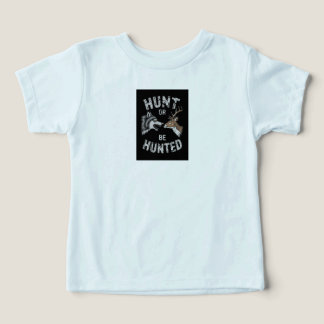 T-shirt blanc graphique « Chasser ou être chassé »